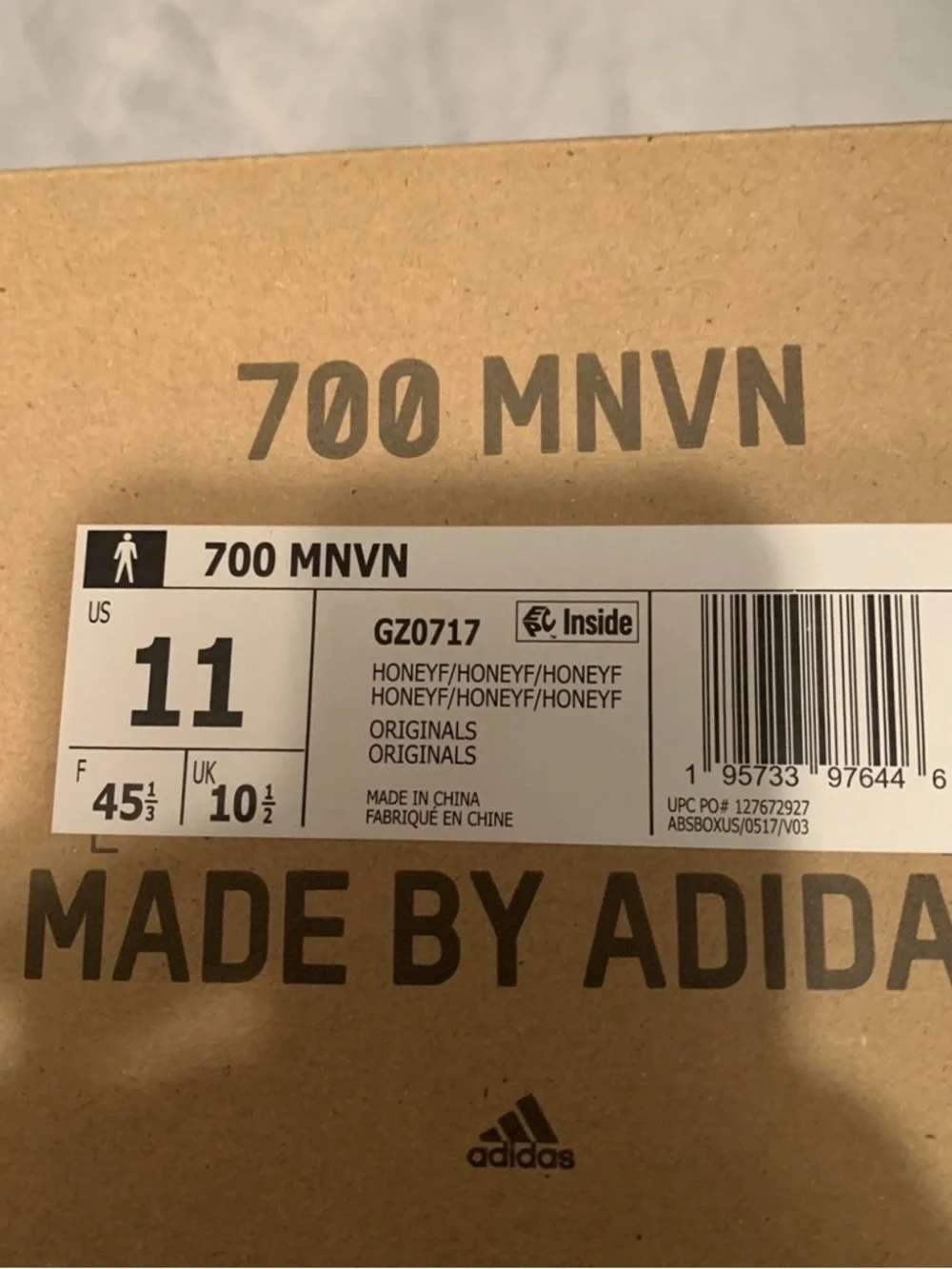 Adidas Yeezy Boost 700 MNVN Honey Flux Size 11